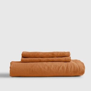 Quince European Linen Fitted Sheet Set Queen